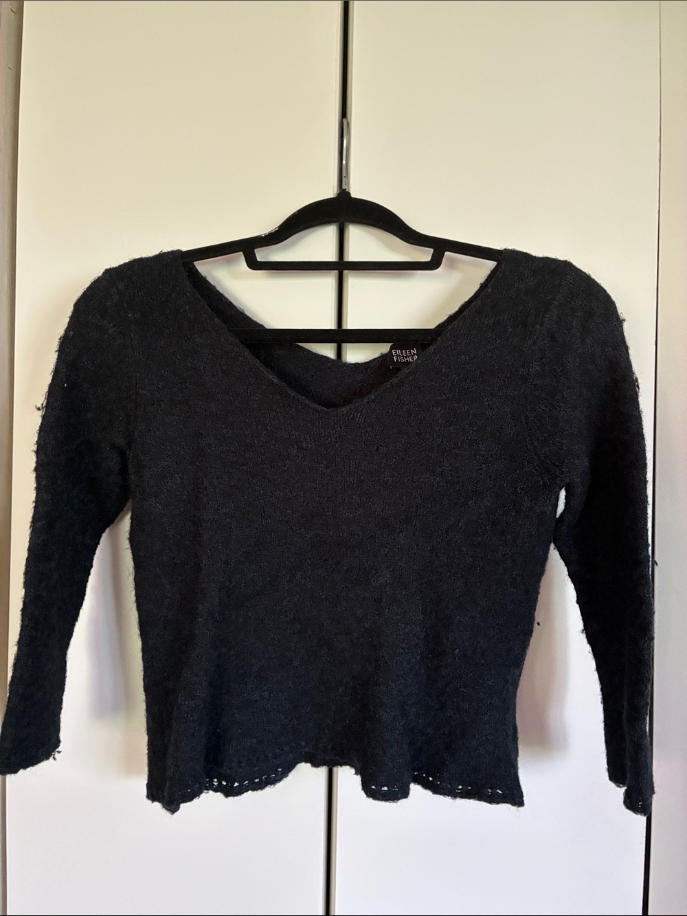 Eileen Fisher Silk Mohair Blend Top Size Large